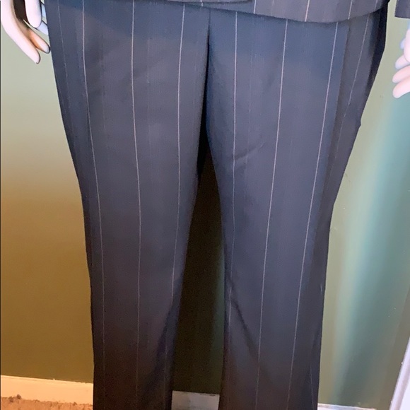 INC 2PC PINSTRIPE SUIT, Size 14P, Black. - Picture 4 of 16